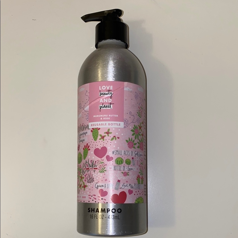 Love Beauty and Planet Murumuru Butter & Rose Shampoo Reusable Bottle